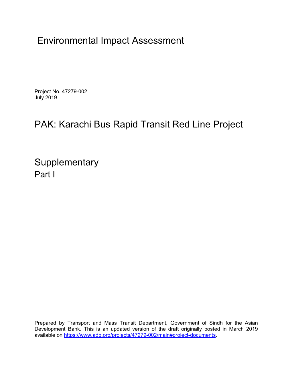 47279-002: Karachi Bus Rapid Transit Project