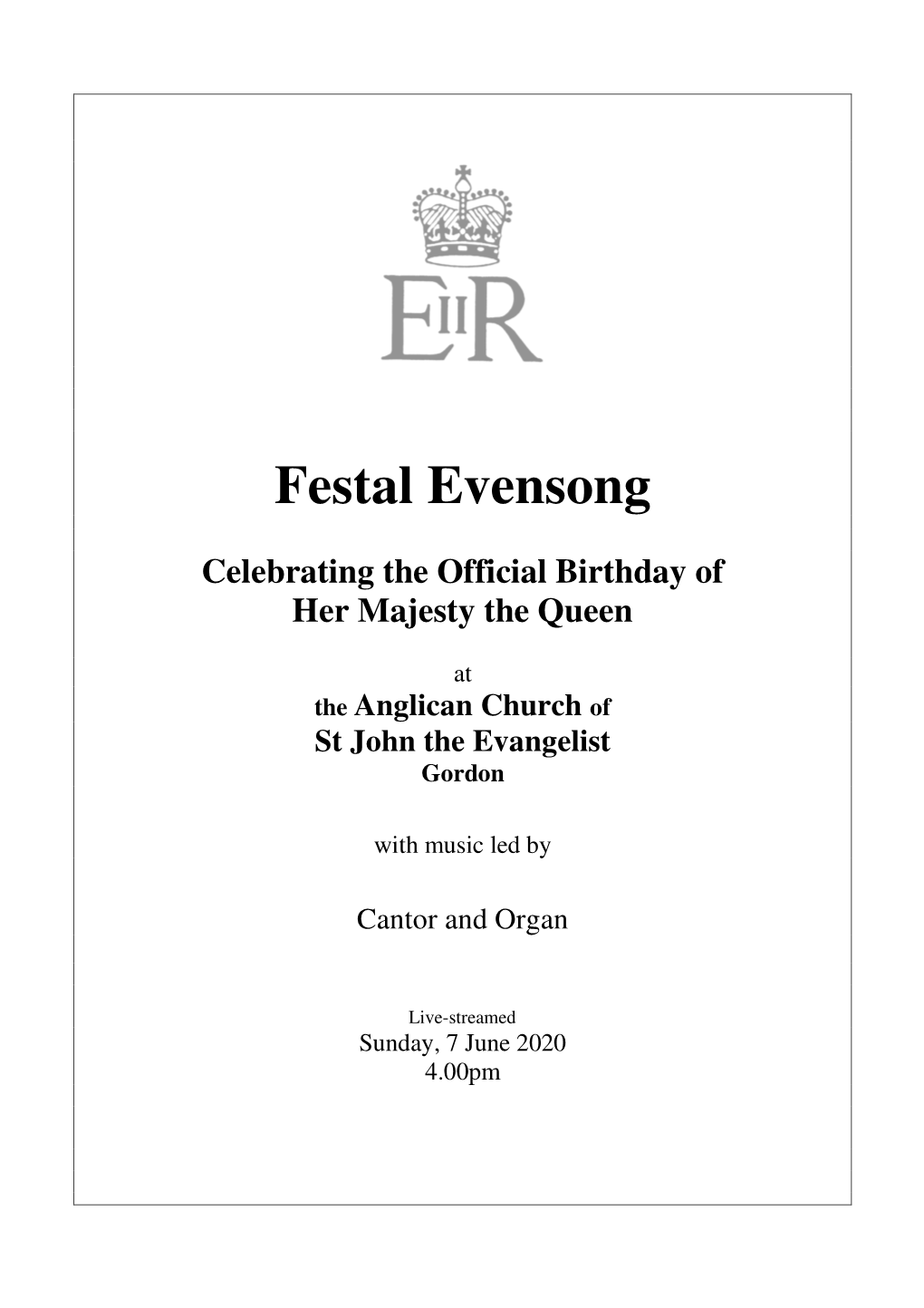 Festal Evensong