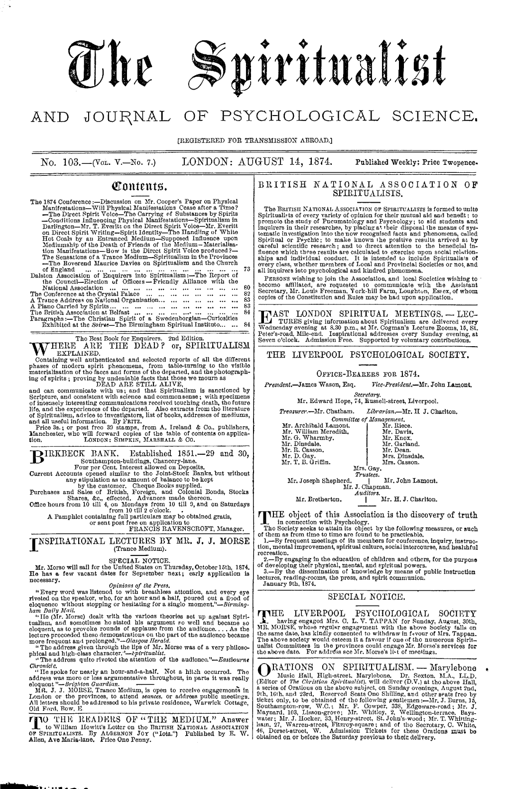 Spiritualist V5 N7 Aug 14 1874