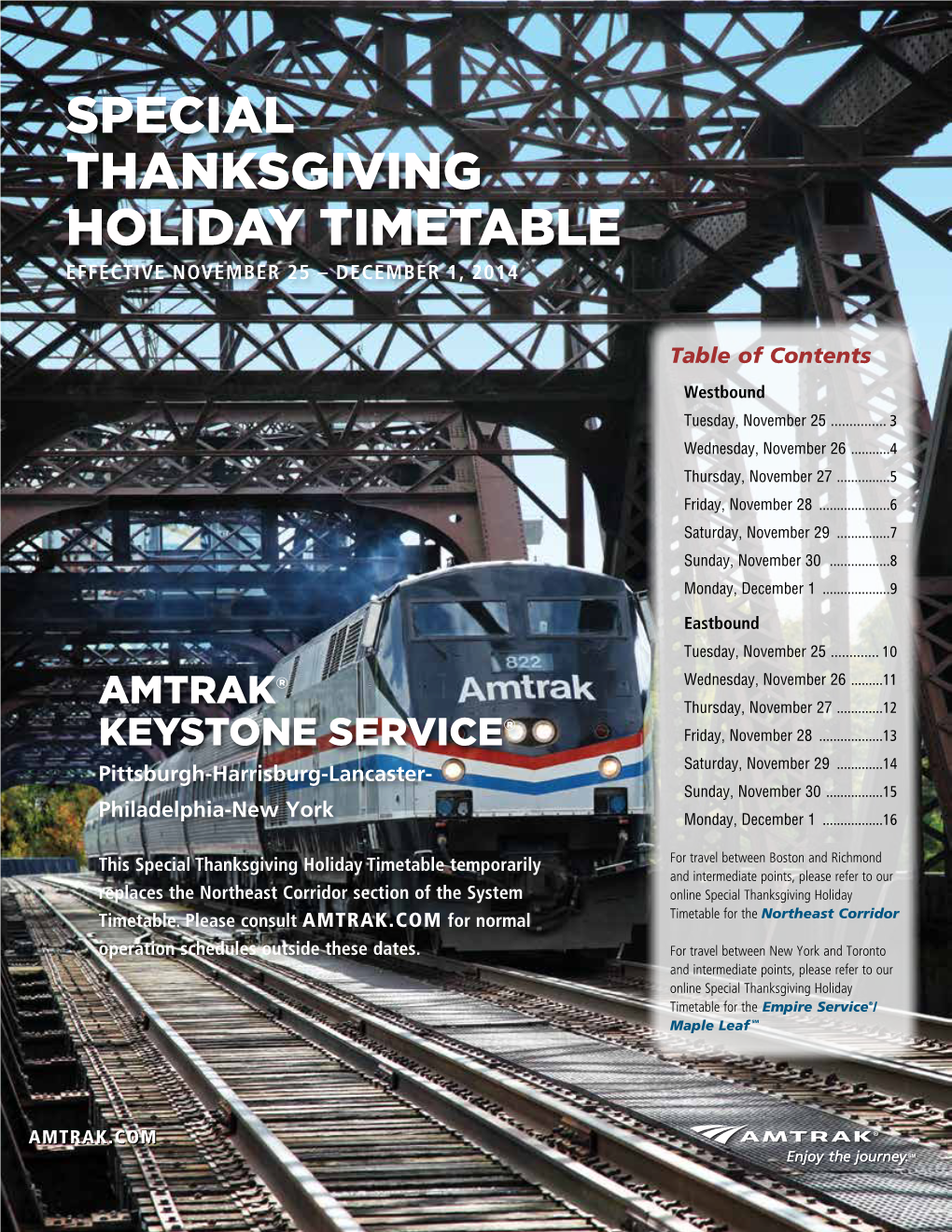 Keystone Service Thanksgiving-Pittsburg-New York