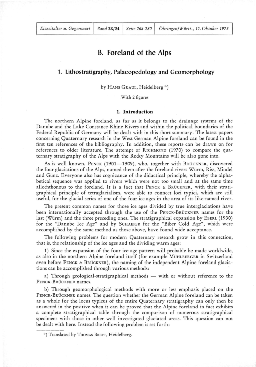 1. Lithostratigraphy, Palaeopedology and Geomorphology