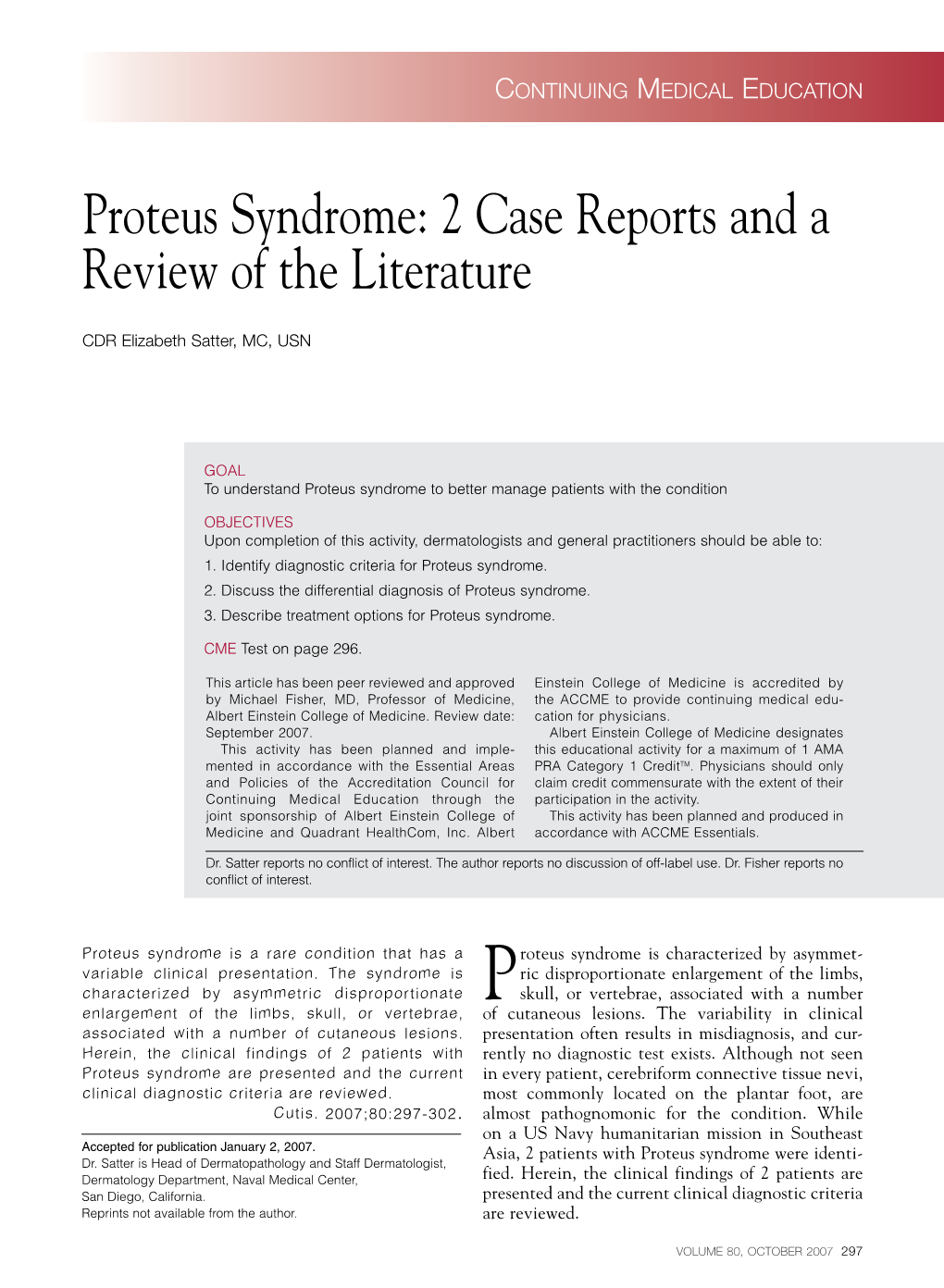 Proteus Syndrome: 2 Case Reports and a Review of the Literature