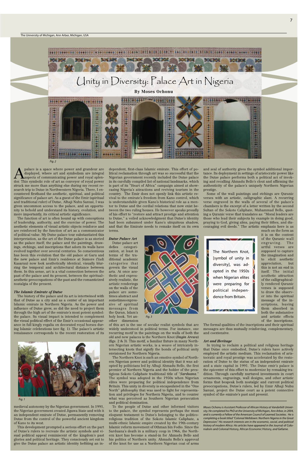 Unity in Diversity: Palace Art in Nigeria by Moses Ochonu