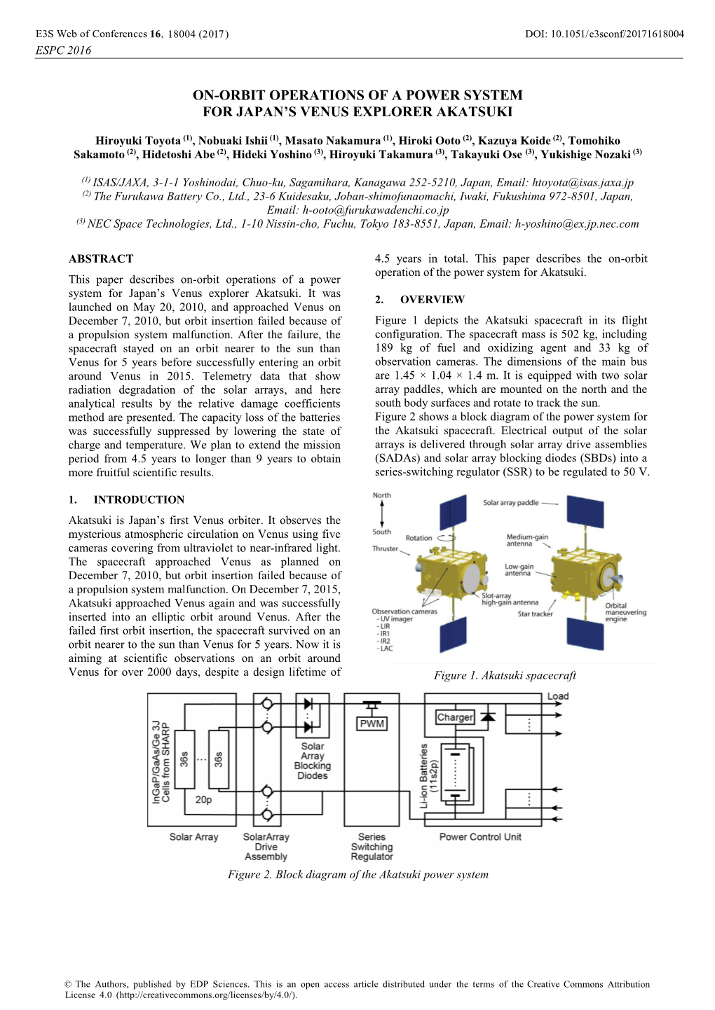 On-Orbit Operations of a Power System for Japan's Venus Explorer