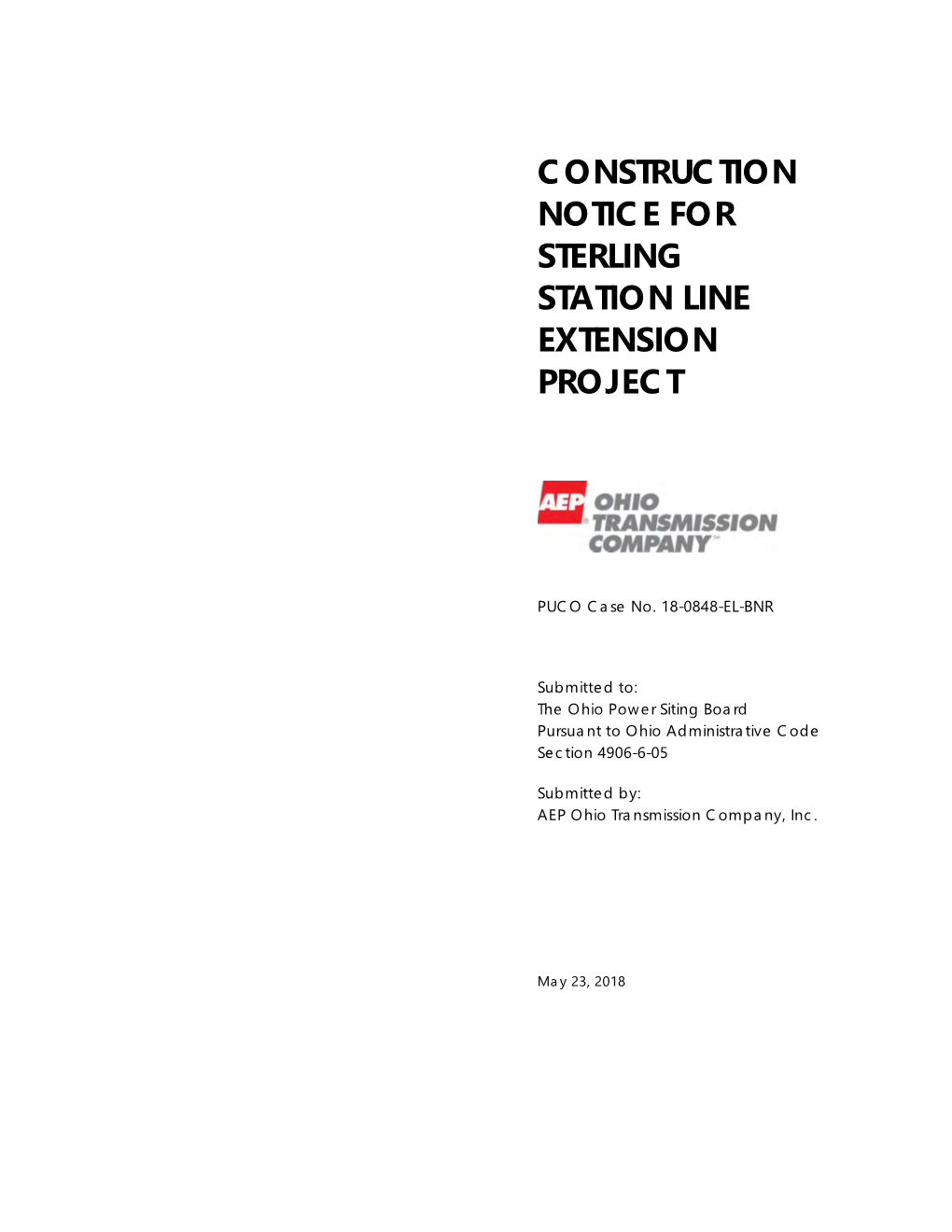 Construction Notice for Sterling Station Line Extension Project