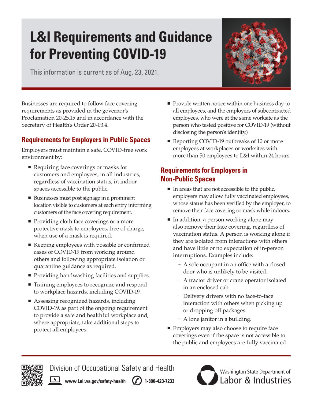 F414-164-000 L&I Requirements and Guidance for Preventing COVID-19