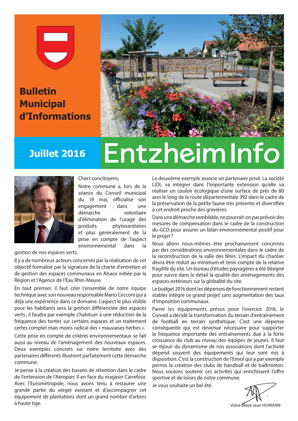 Bulletin Municipal D'informations Juillet 2016