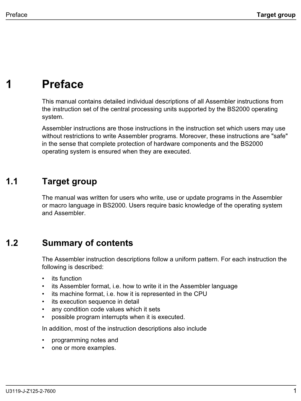 Assembler Instructions (BS2000/OSD)