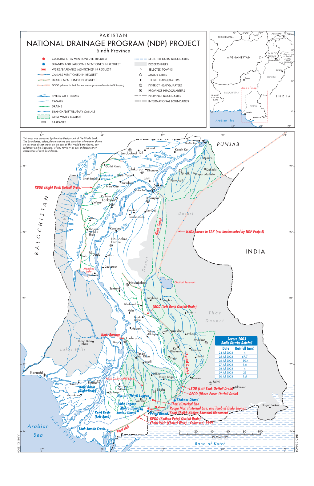 NATIONAL DRAINAGE PROGRAM (NDP) PROJECT Sindh Province 35° 35° N.W.F.P