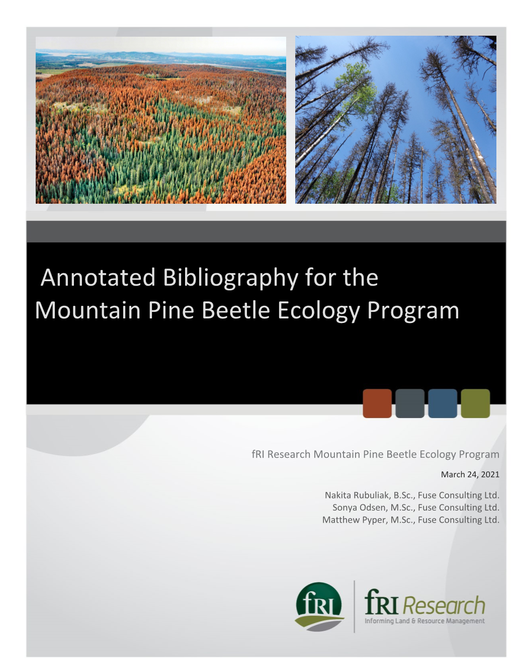 Annotated Bibliography for the Mountain Pine Beetle Ecology Program