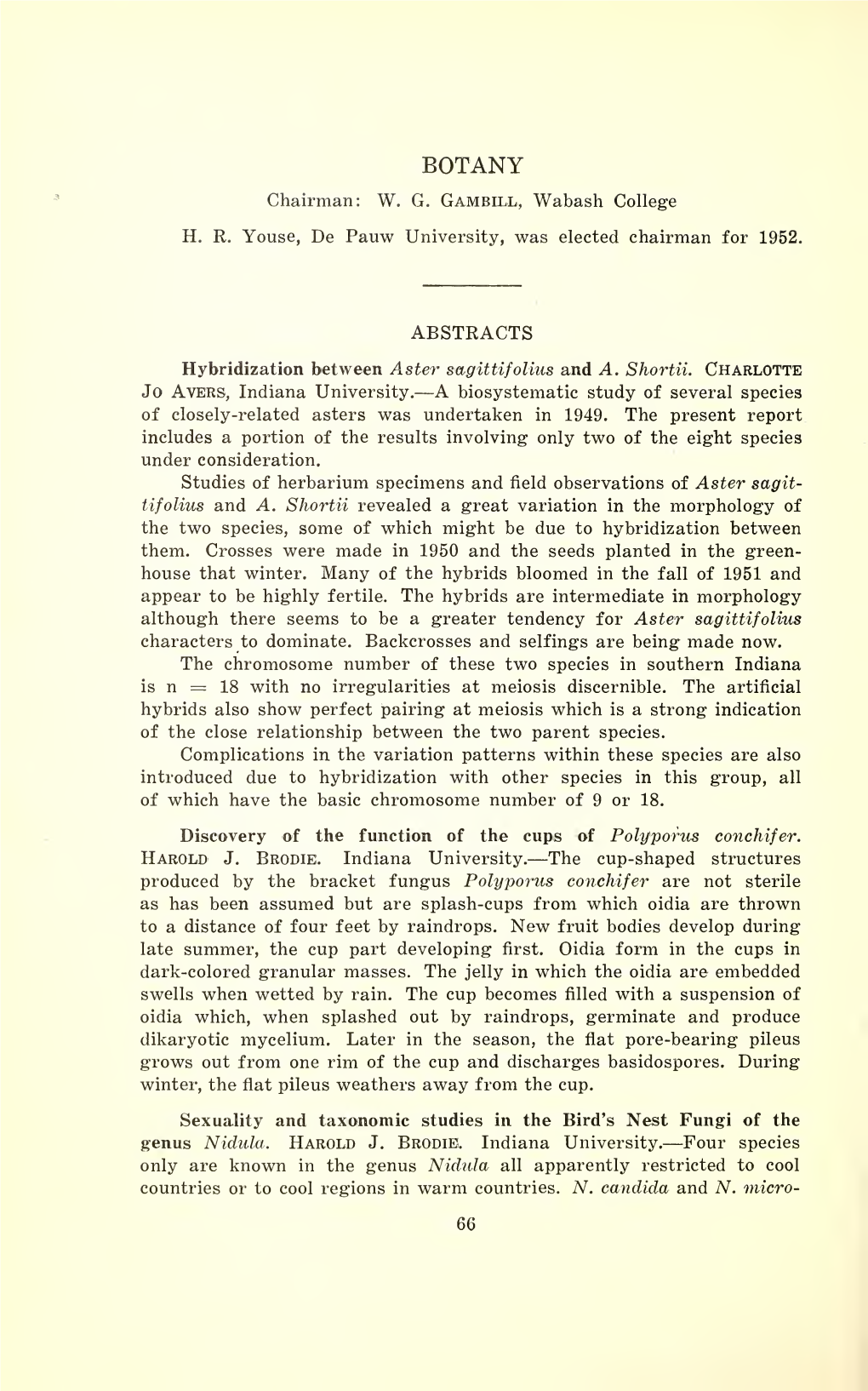 Proceedings of the Indiana Academy of Science