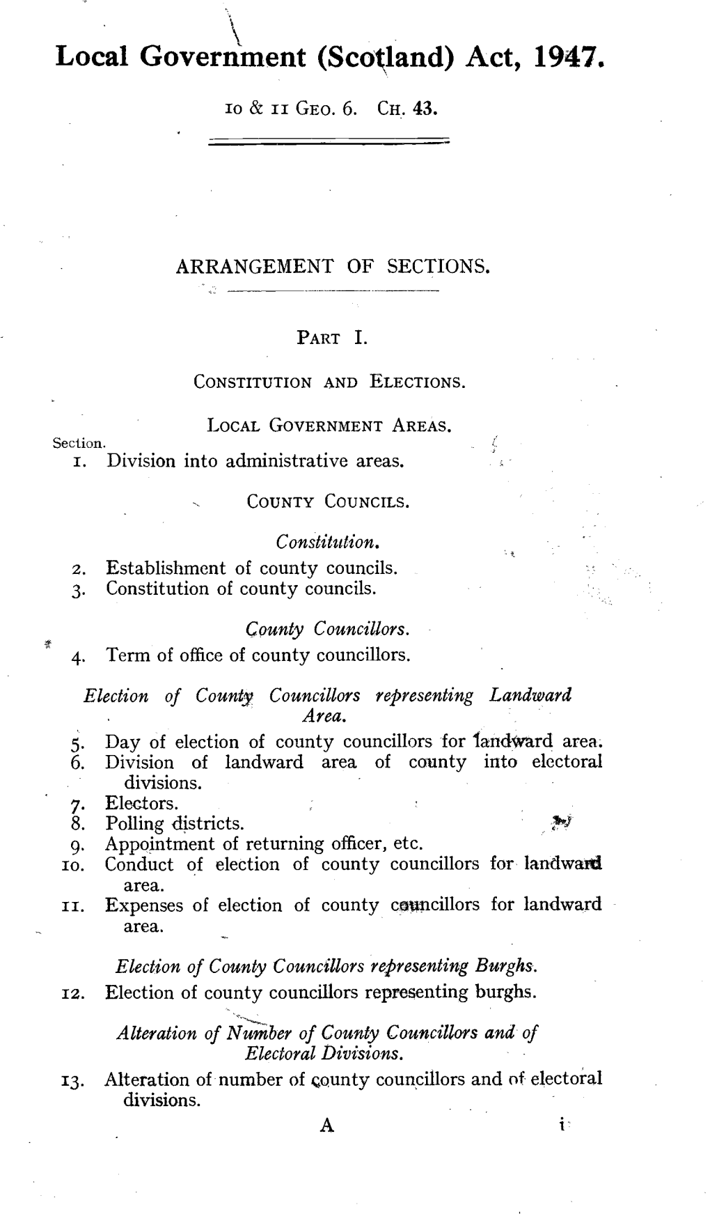 Local Government (Scoiland) Act, 1947