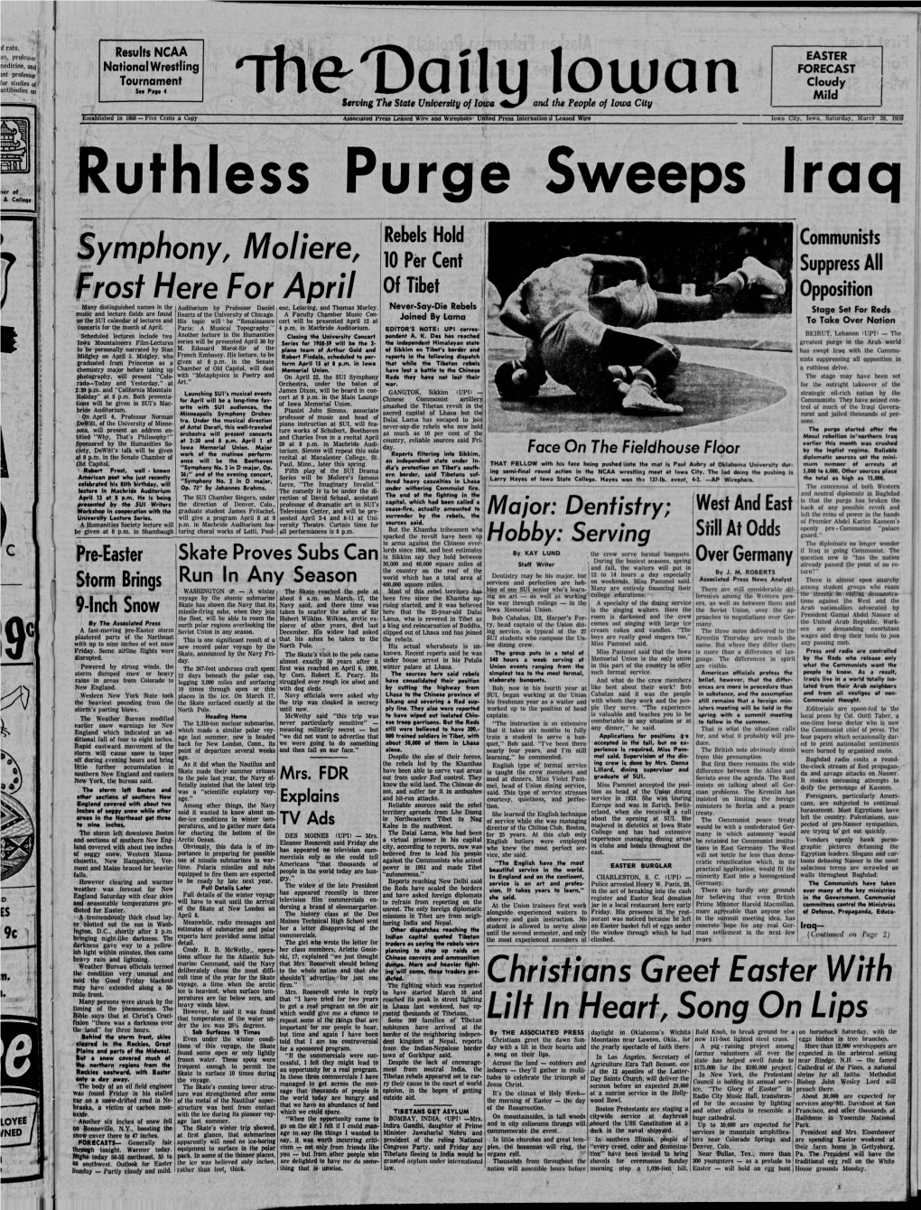 Daily Iowan (Iowa City, Iowa), 1959-03-28