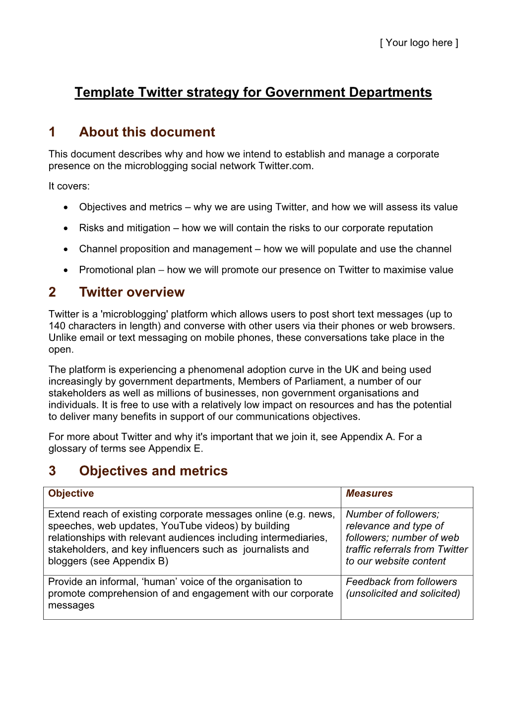 Ukgov't Ministry Twitter Strategy