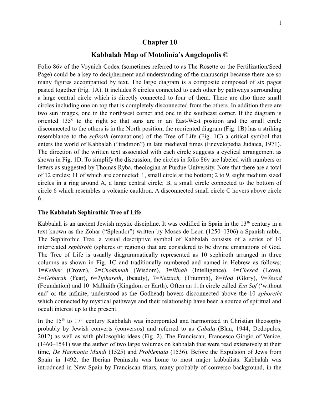 Chapter 10 Kabbalah Map of Motolinía's Angelopolis ©