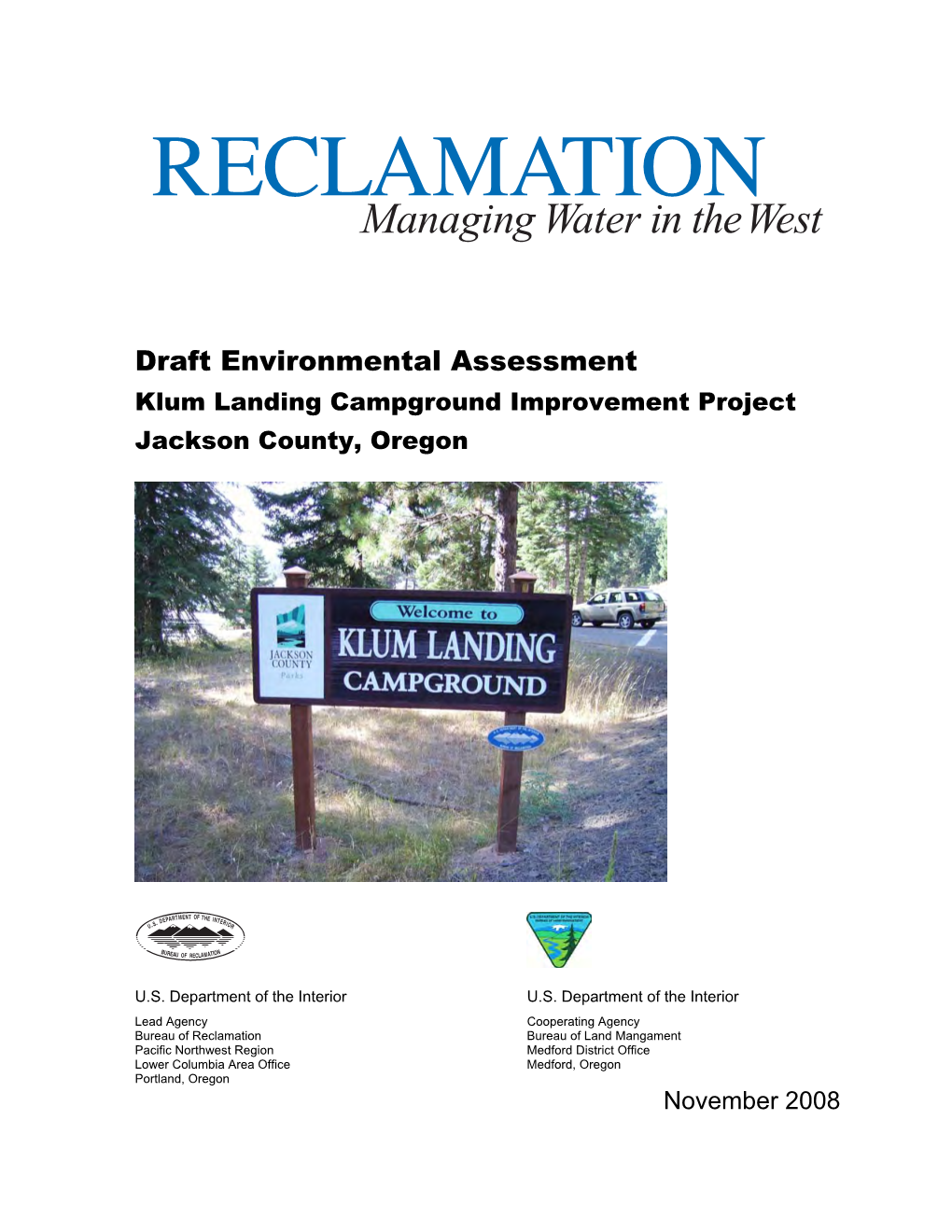 Klum Landing Campground Improvement Project Draft