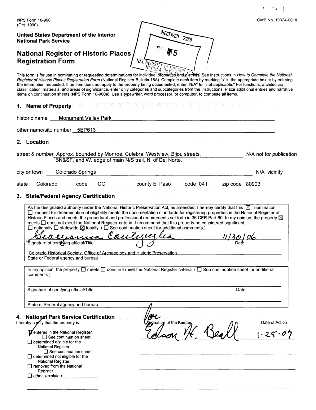 National Register of Historic Places Continuation Sheet