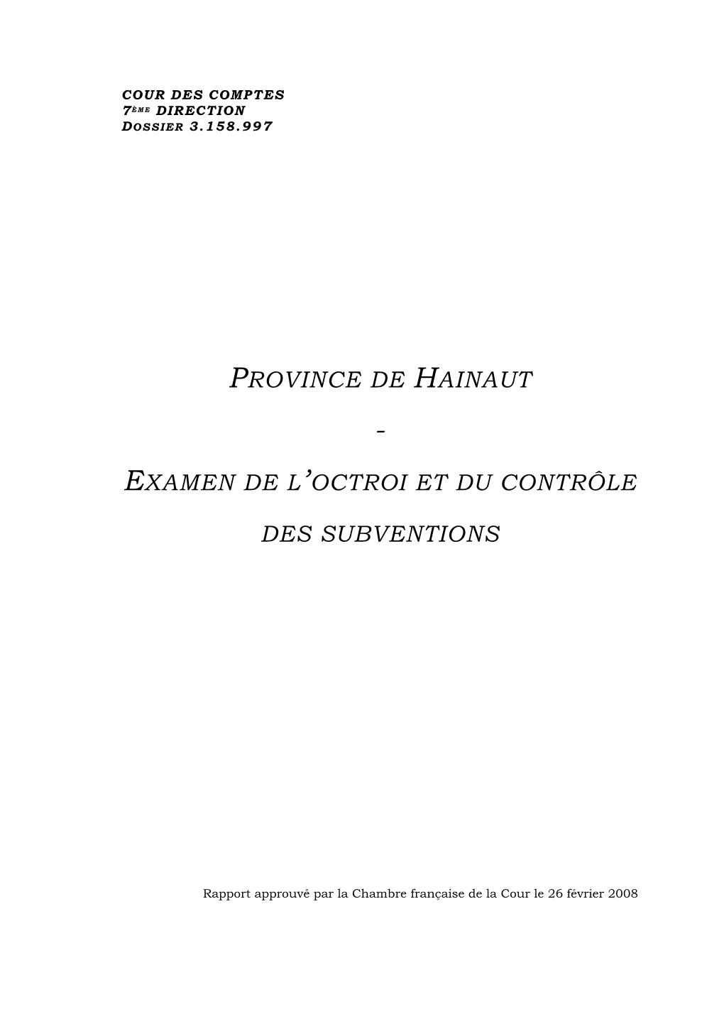 Province De Hainaut