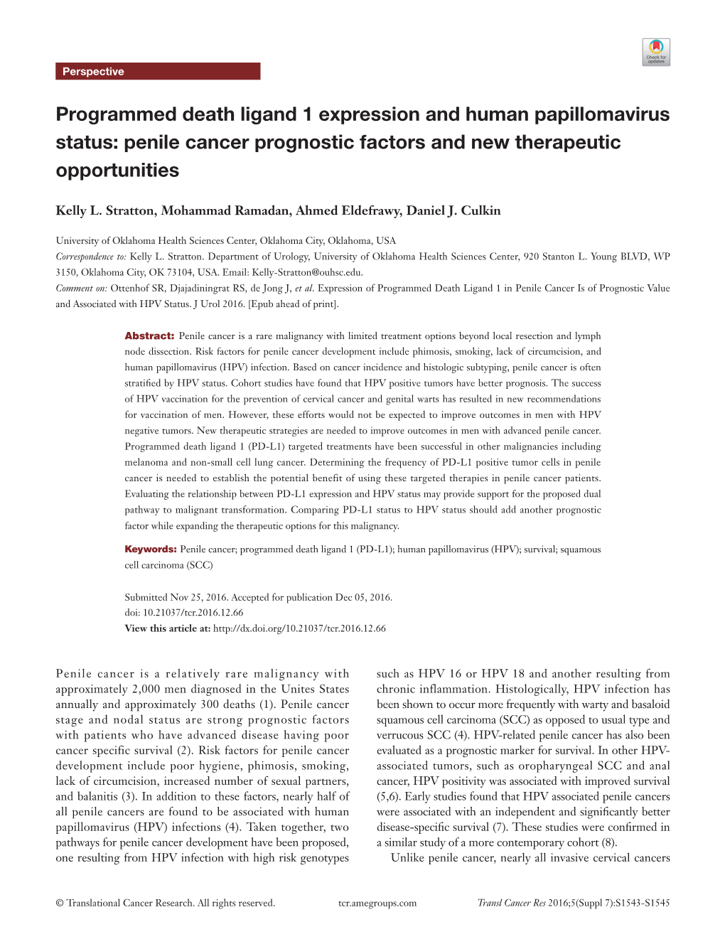 Penile Cancer Prognostic Factors and New Therapeutic Opportunities