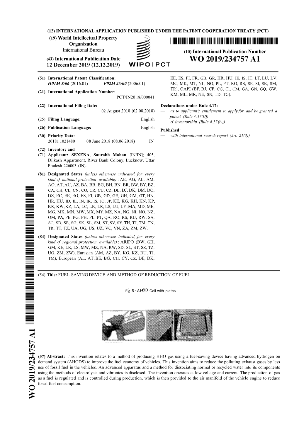 International Patent Classification: EE, ES, FI, FR, GB, GR, HR, HU