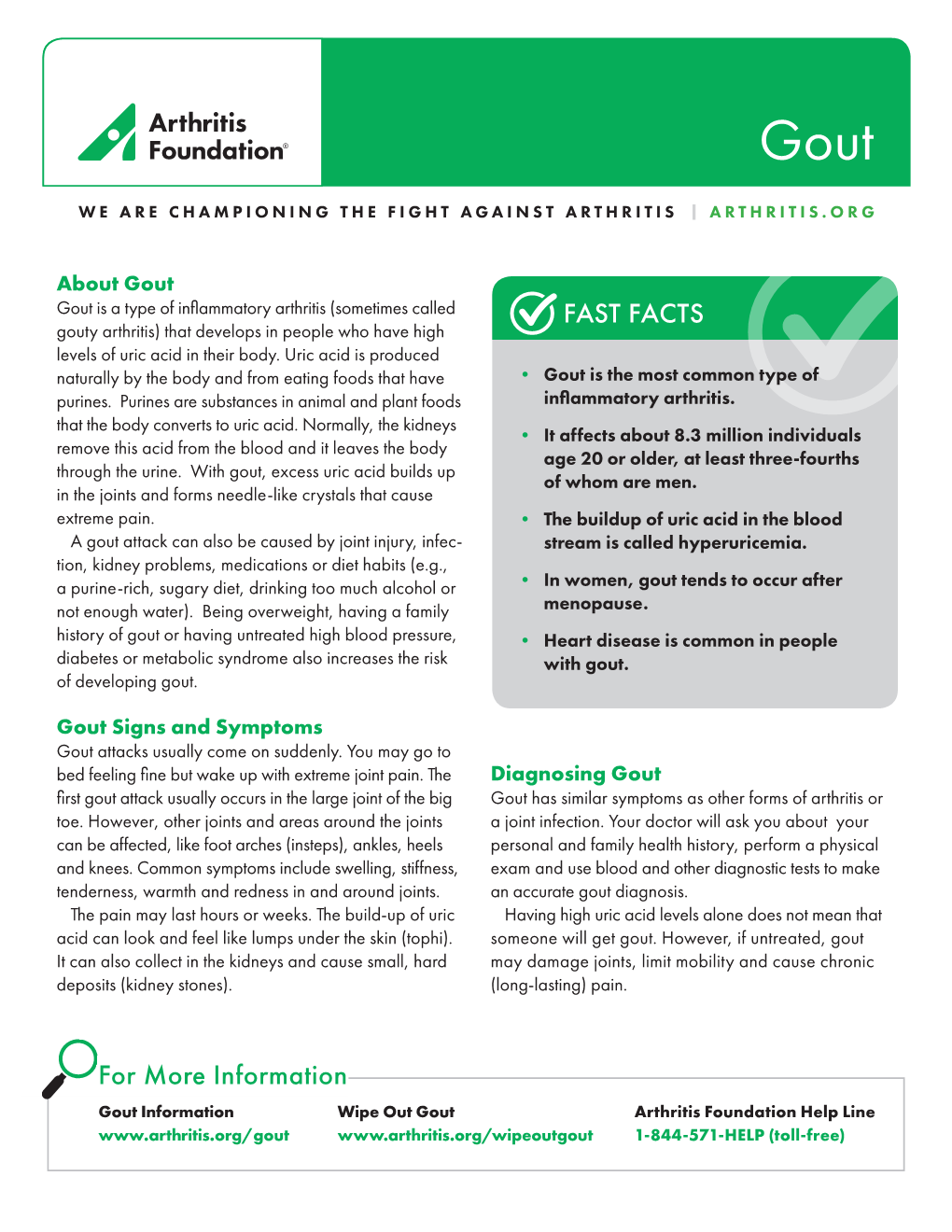 Gout Fact Sheet