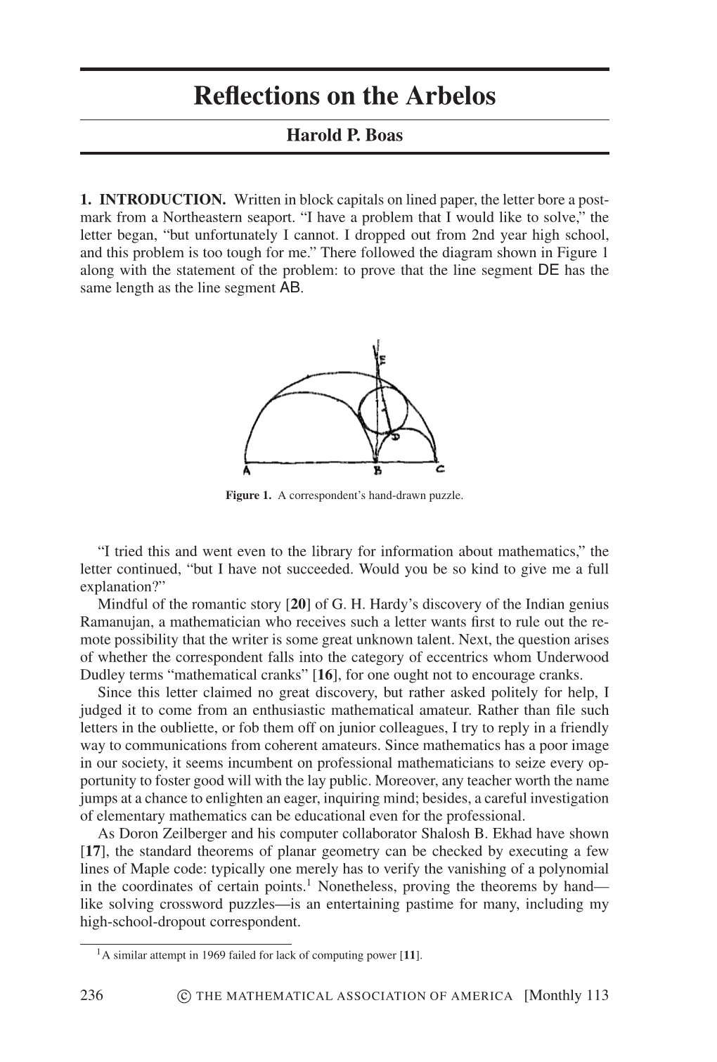 REFLECTIONS on the ARBELOS 237 Figure 4