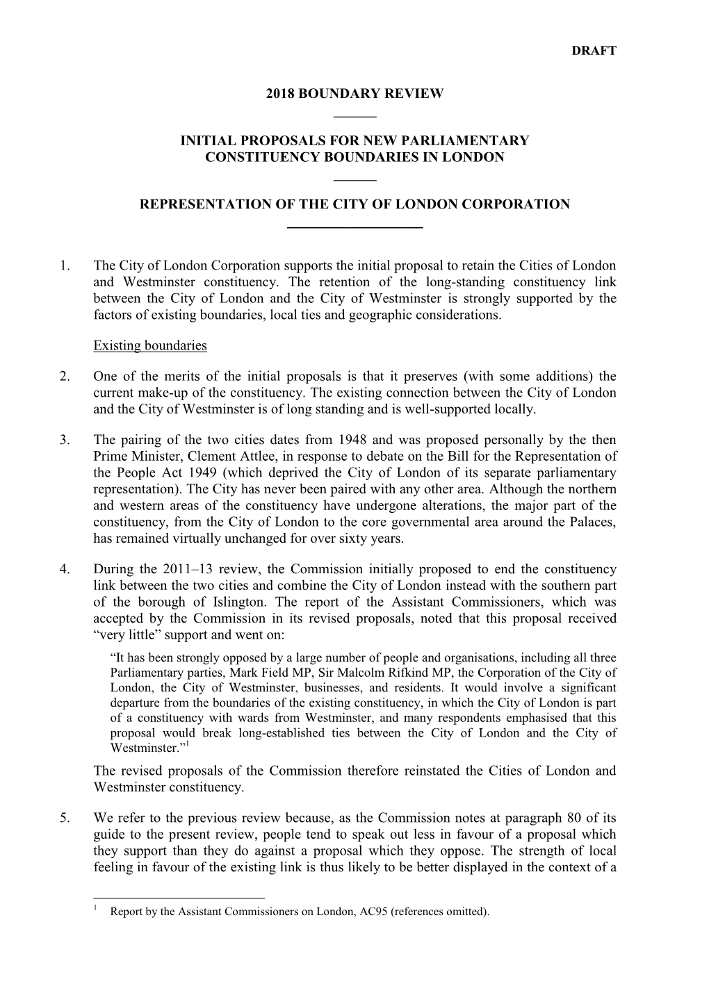 Review of Parliamentary Constituency Boundaries