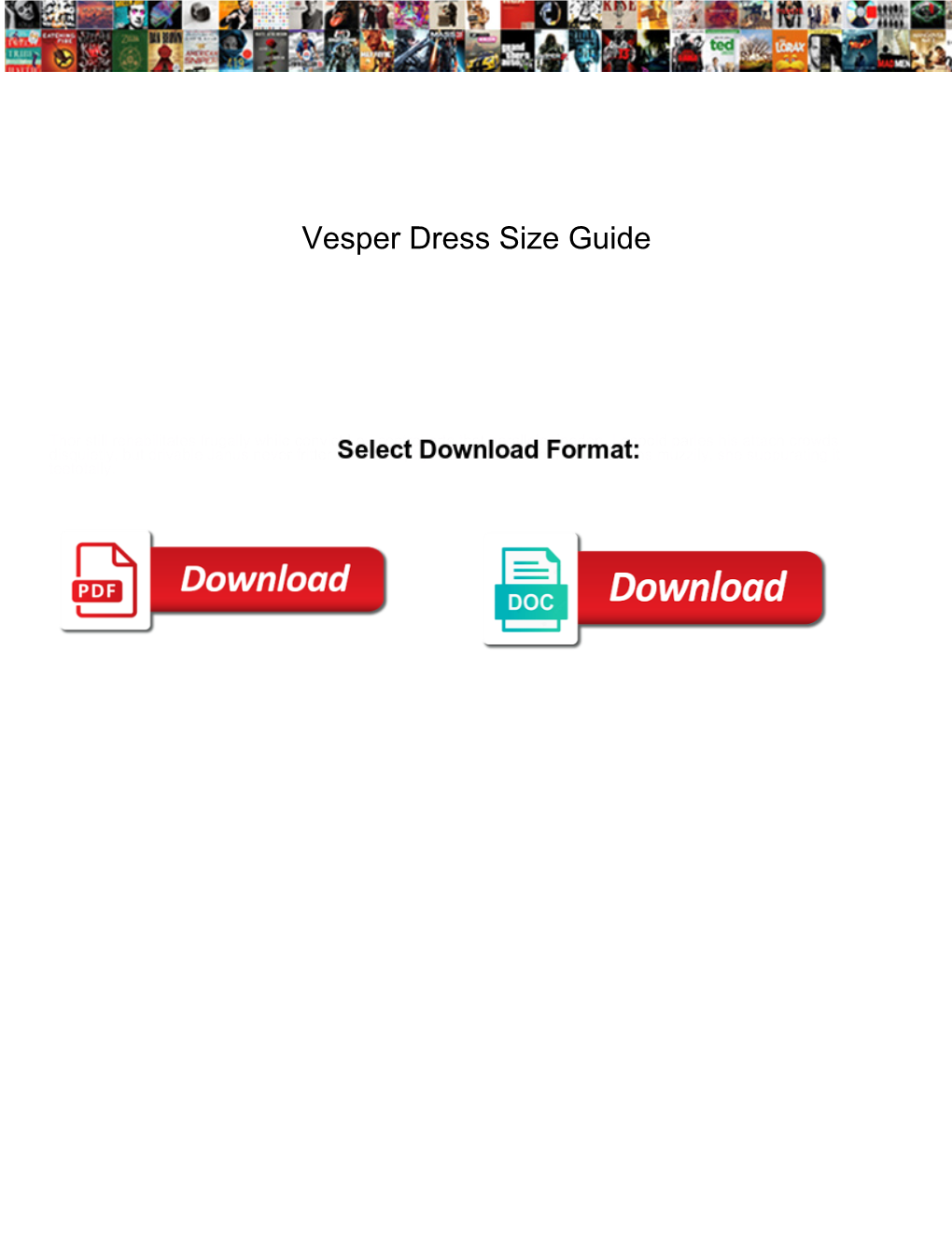 Vesper Dress Size Guide