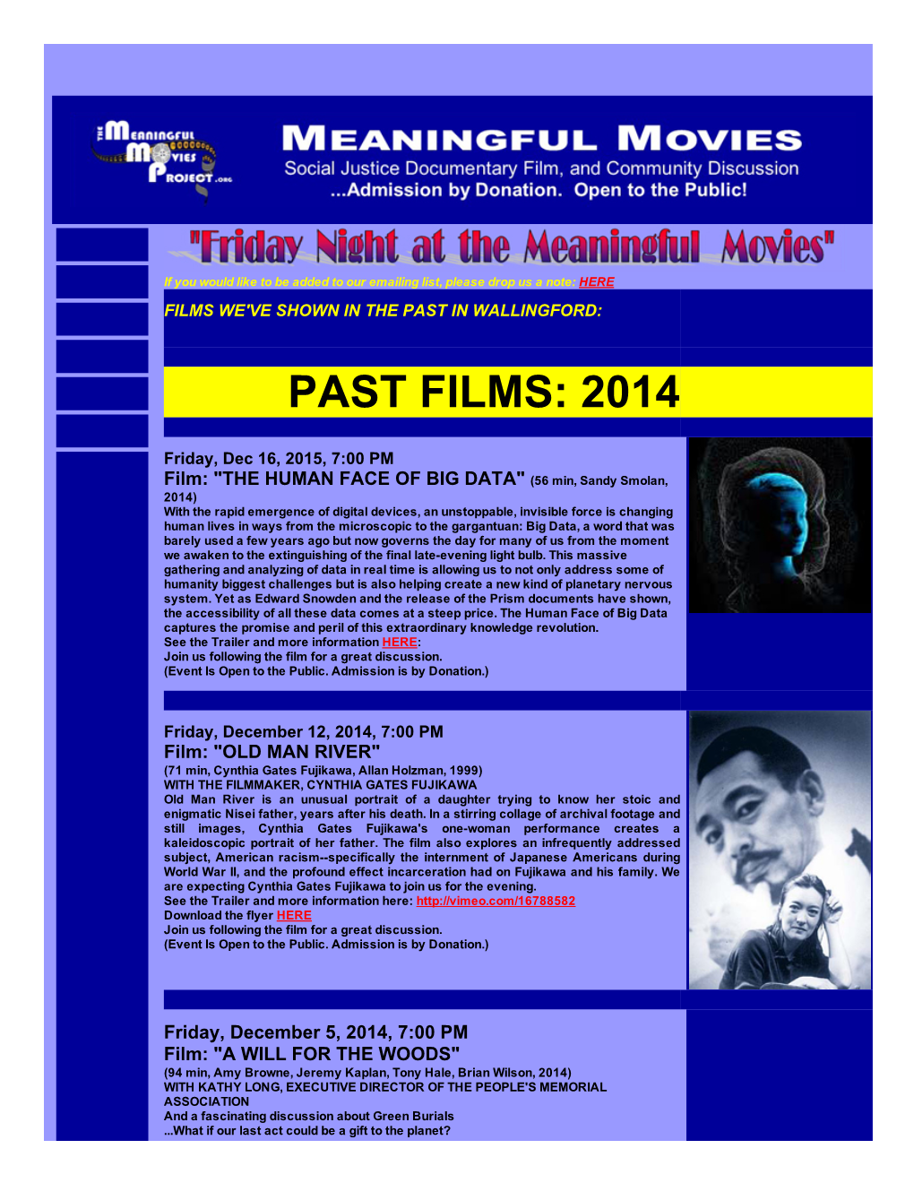 Past Films: 2014