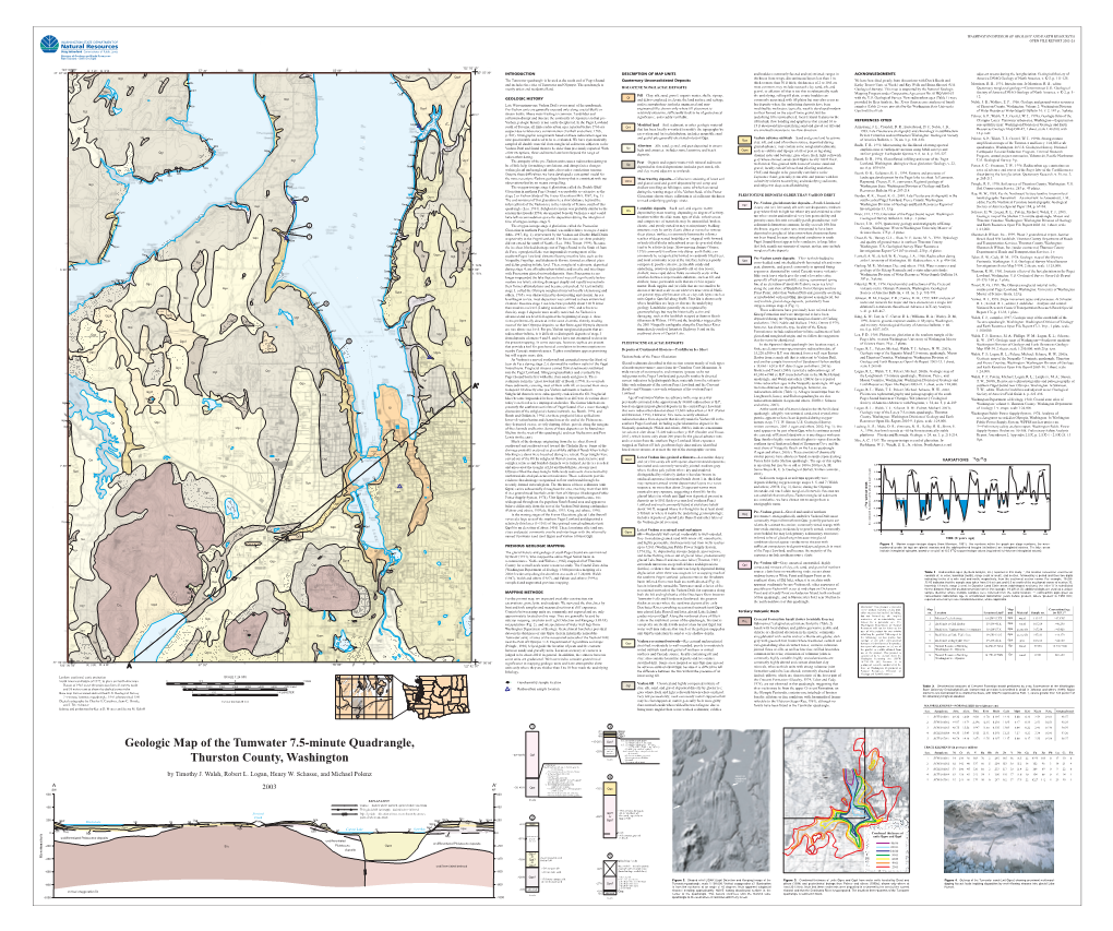 OFR 2003-25, Geologic Map of the Tumwater 7.5-Minute Quadrangle, Thurston County, Washington