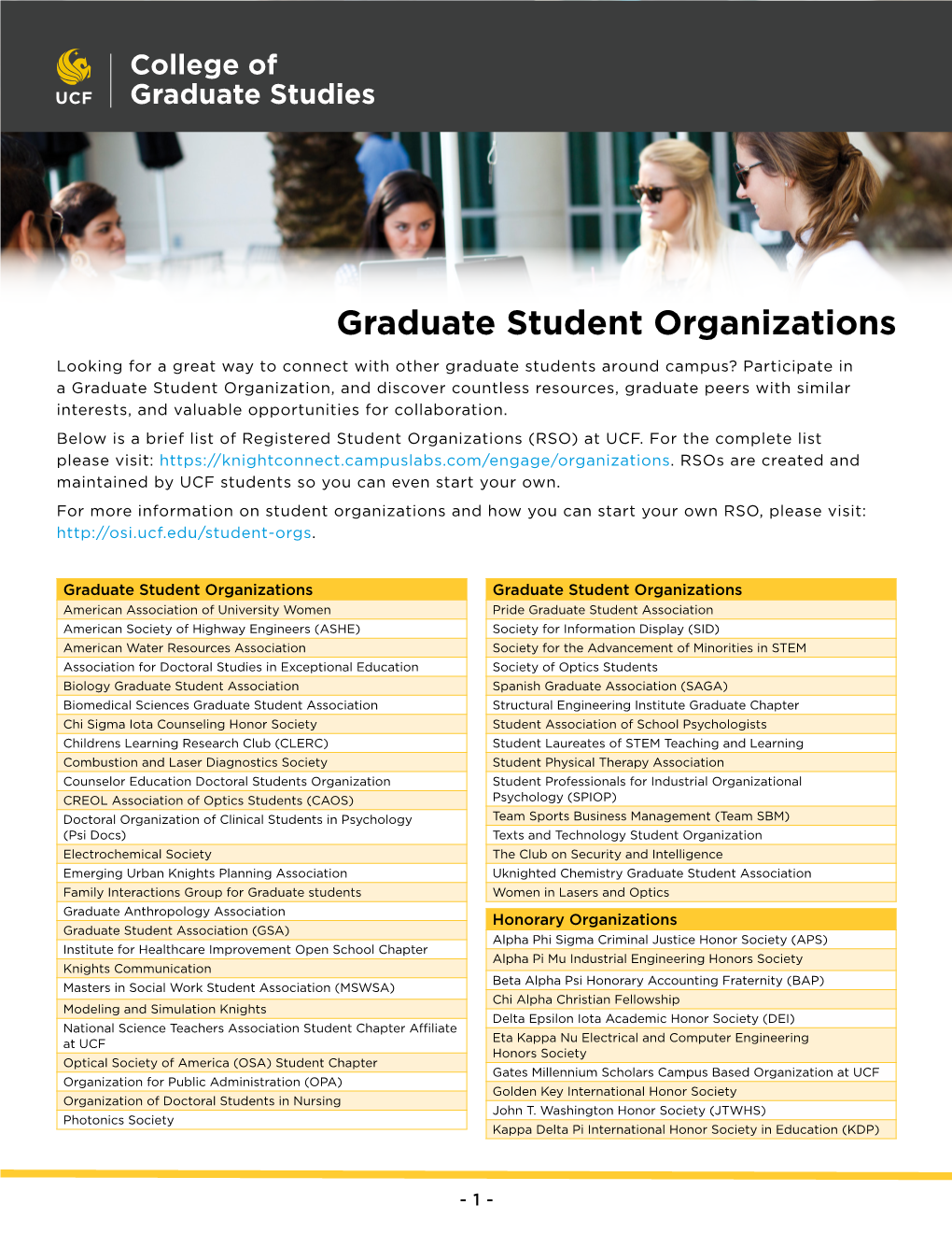 Graduate Student Organizations