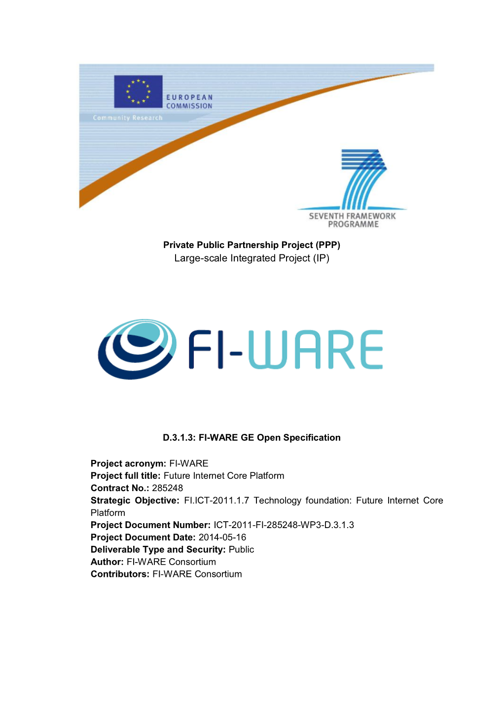 D3.1.3 FI-WARE GE Open Specifications