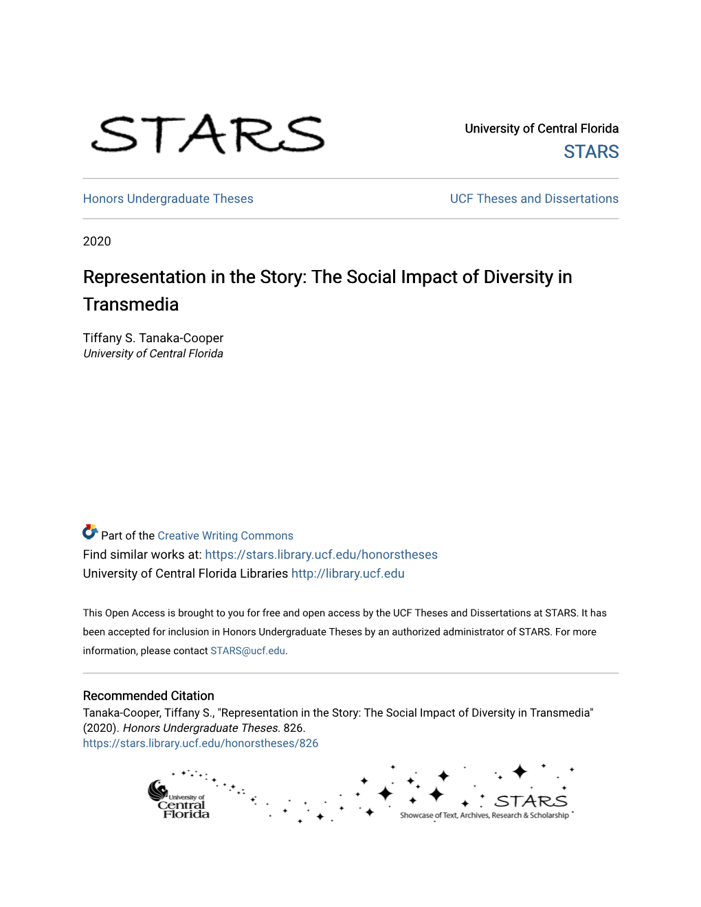 Representation in the Story: the Social Impact of Diversity in Transmedia