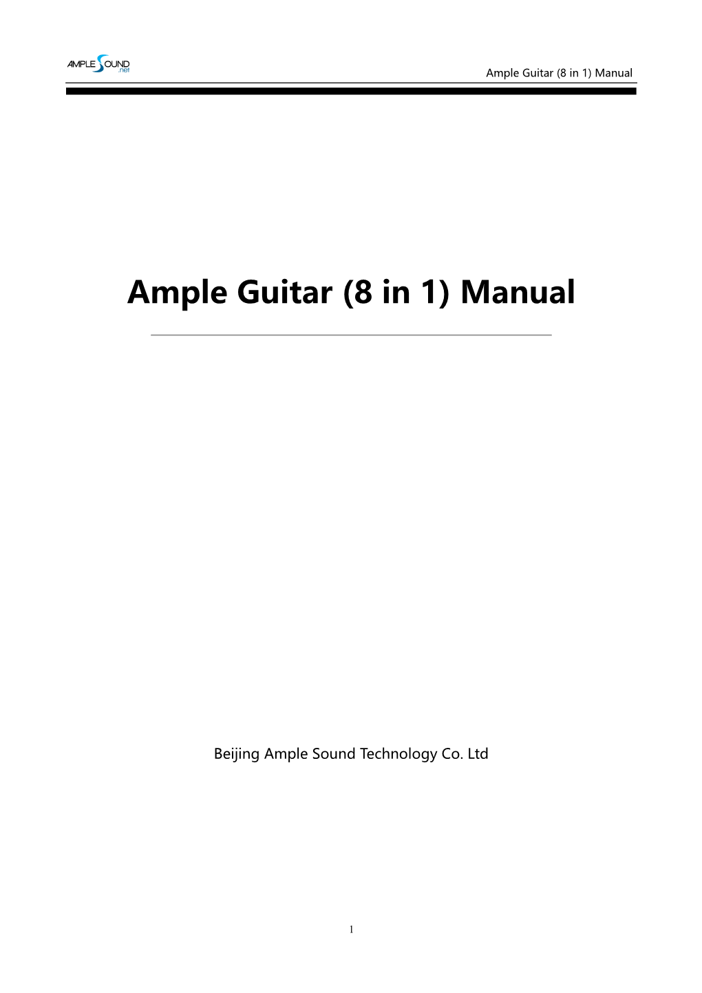 Ample Guitar (8 in 1) Manual