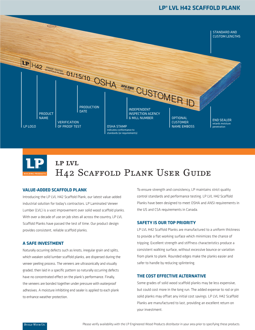 H42 Scaffold Plank User Guide