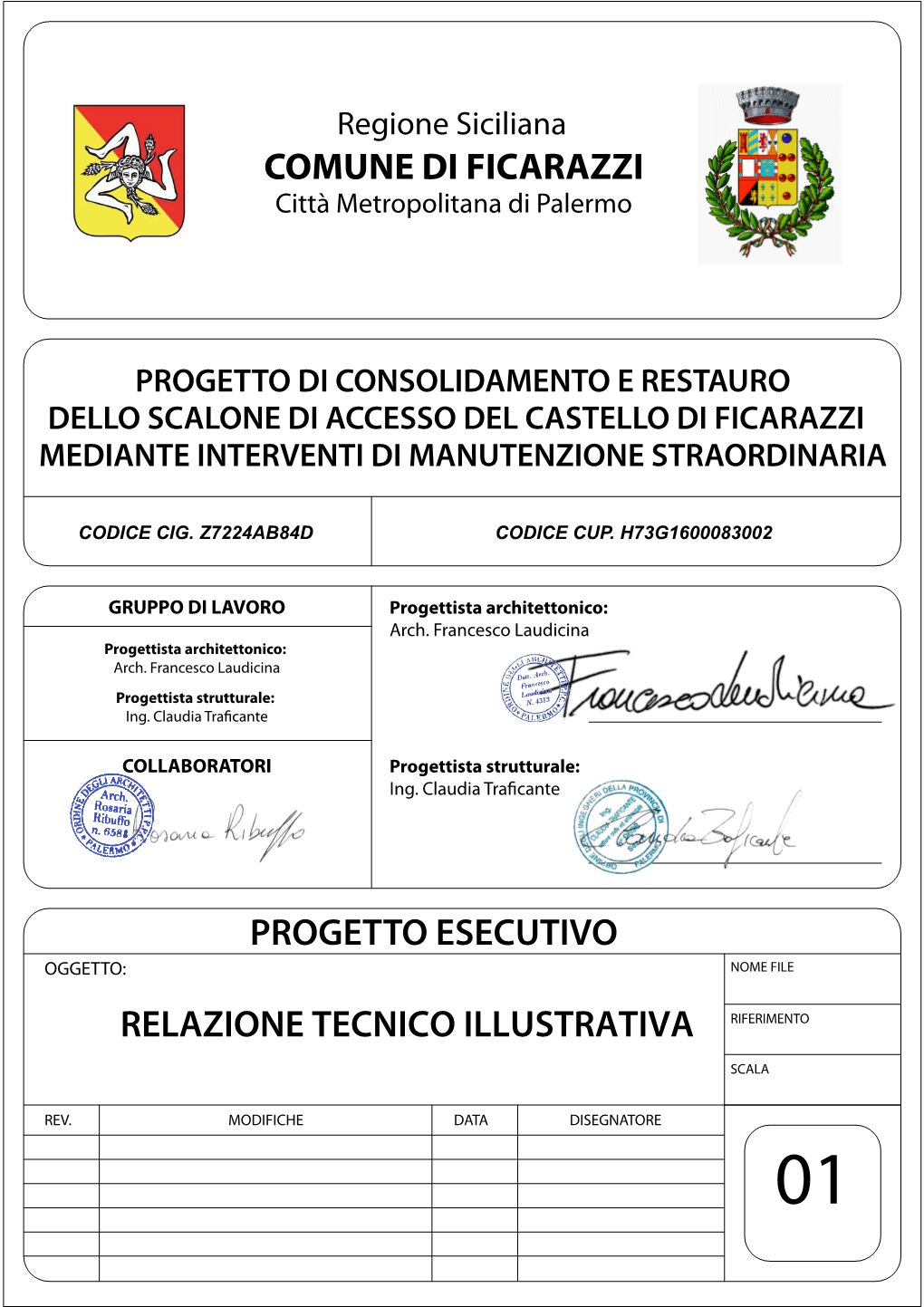 Comune Di Ficarazzi Progetto Esecutivo Relazione