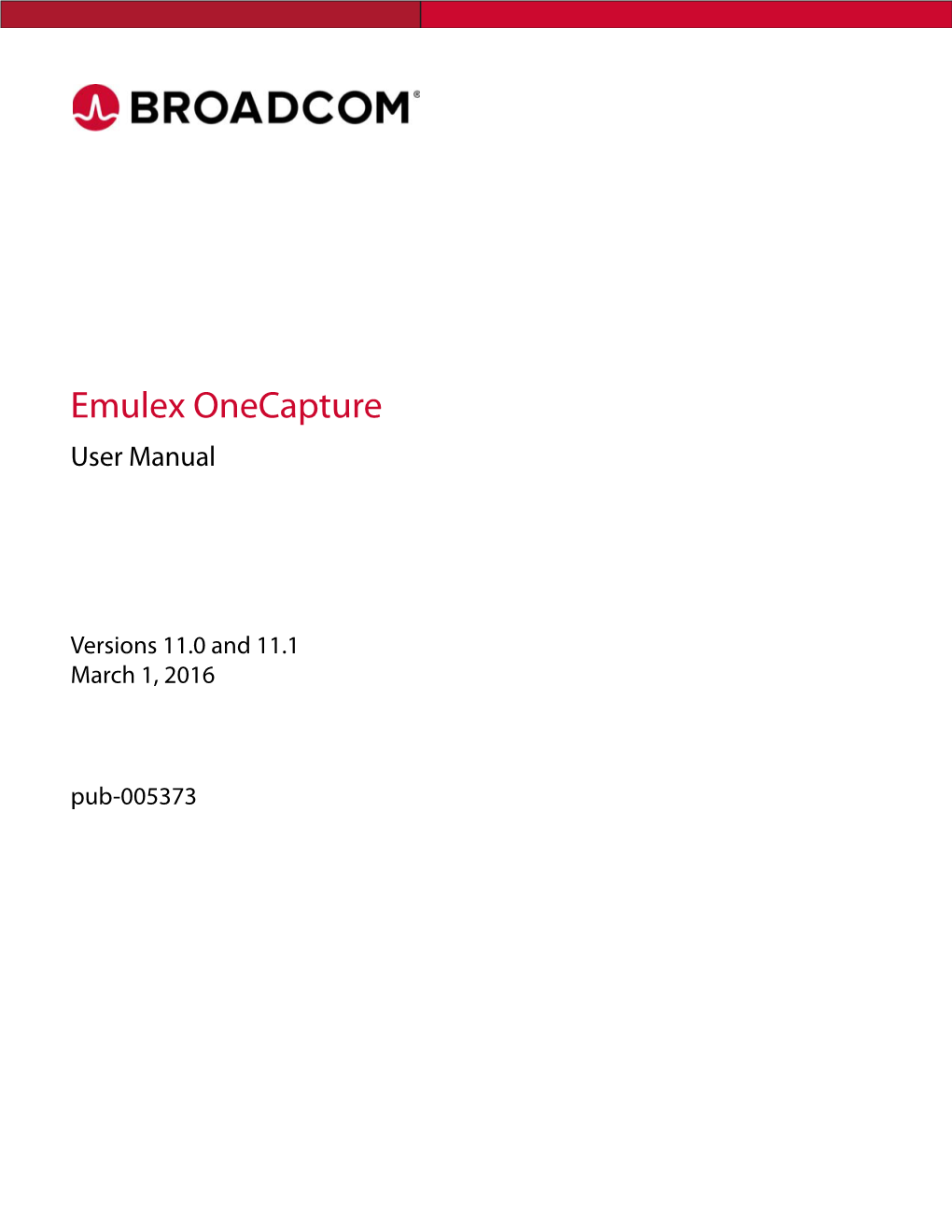 Emulex Onecapture User Manual