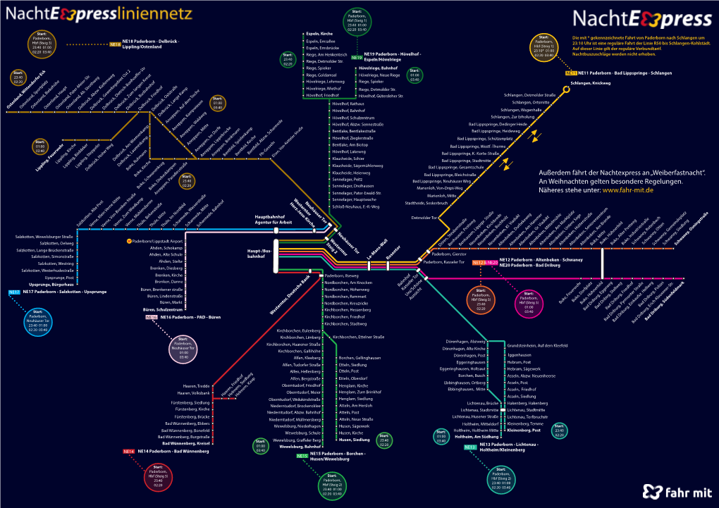 Außerdem Fährt Der Nachtexpress an „Weiberfastnacht“. an Weihnachten