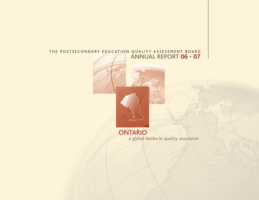 ONTARIO a Global Leader in Quality Assurance