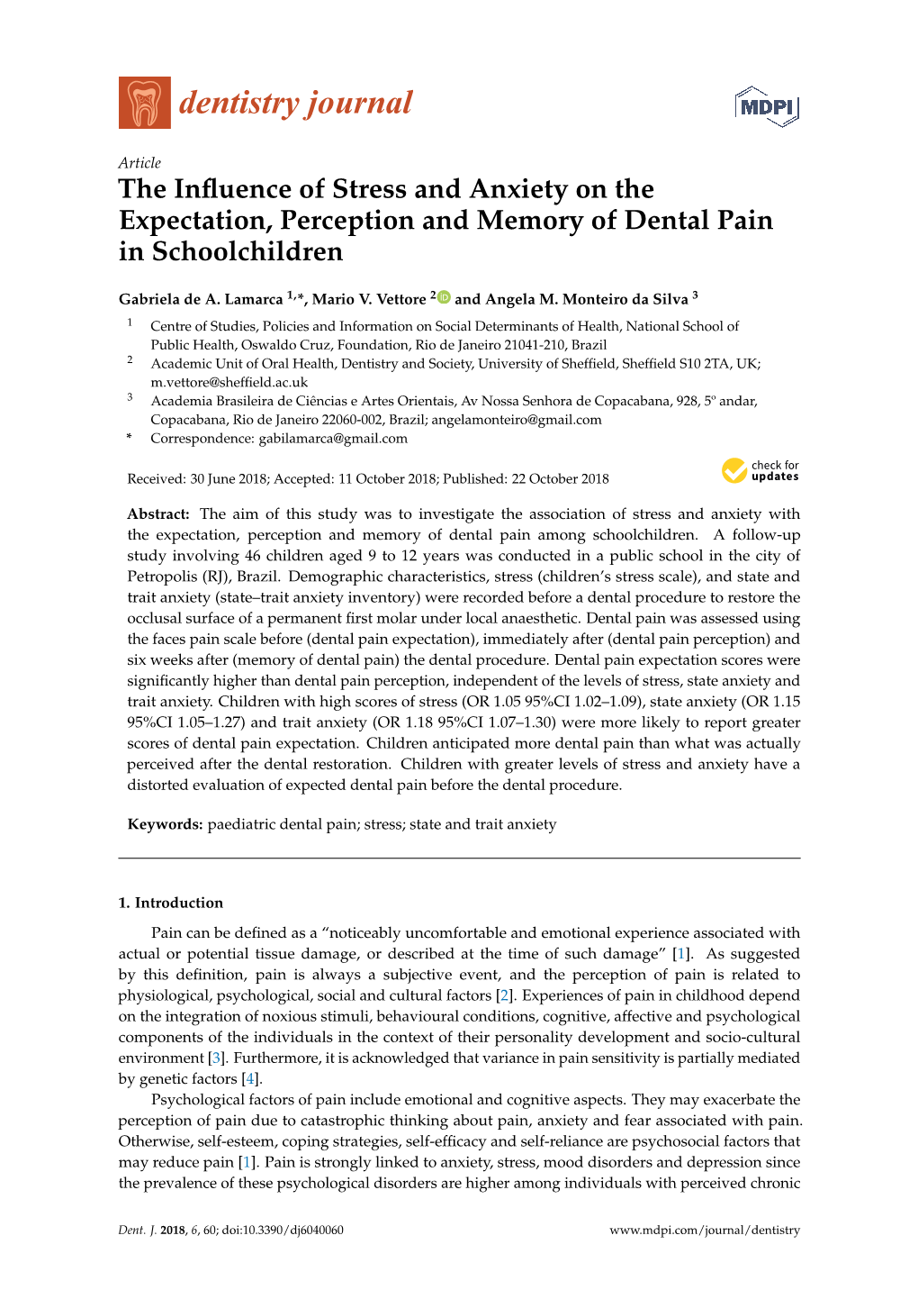 The Influence of Stress and Anxiety on the Expectation, Perception And