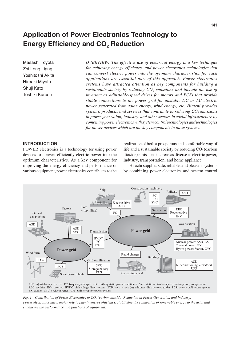 Application of Power Electronics Technology to Energy Efficiency