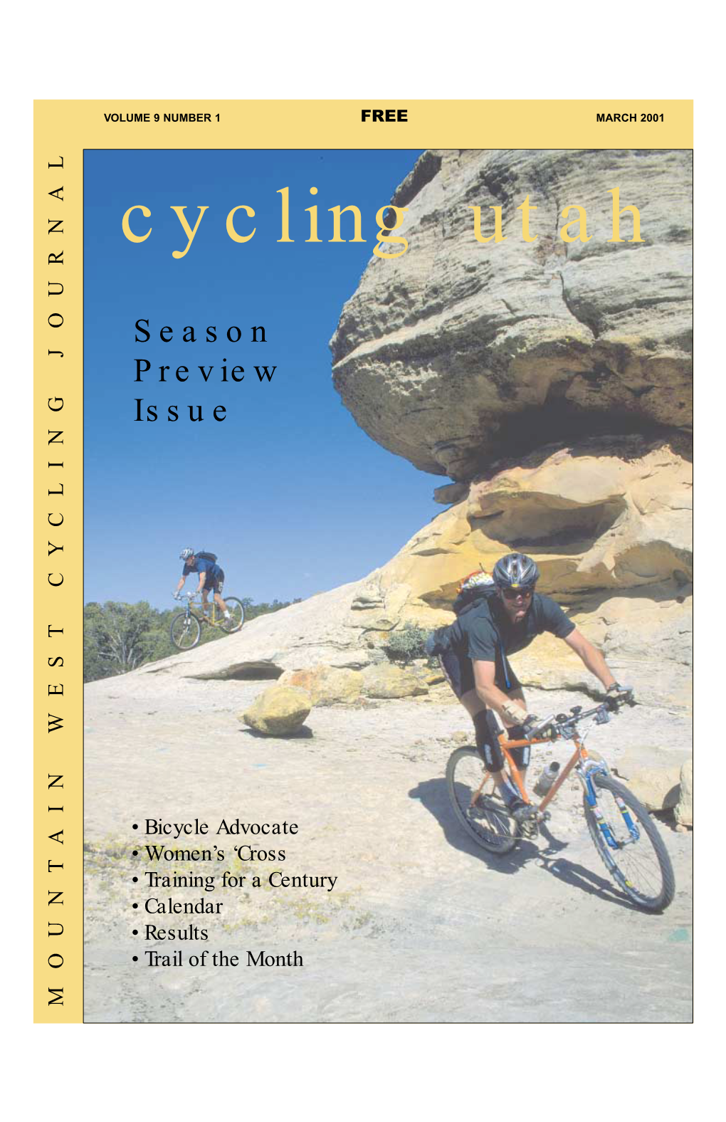 MARCH 2001 Cycling Utah