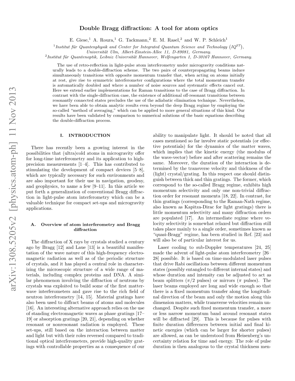 Arxiv:1308.5205V2 [Physics.Atom-Ph] 11 Nov 2013