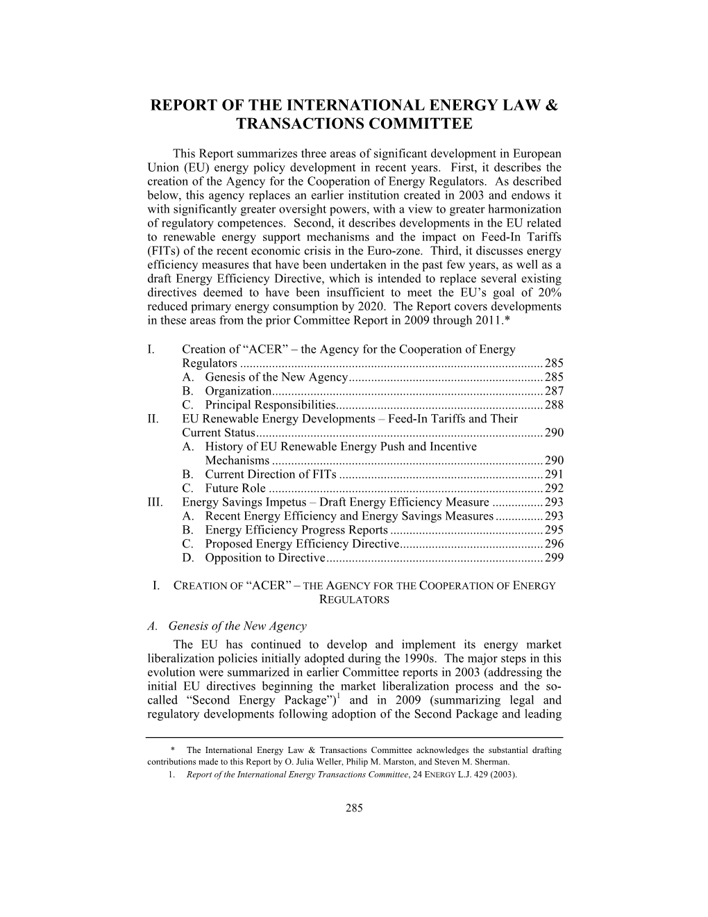 International Energy Law & Transactions Committee