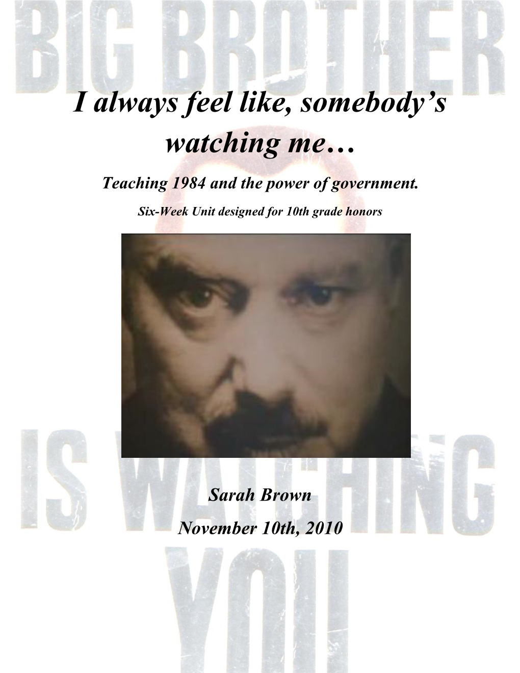 Teaching 1984 and the Power of Government