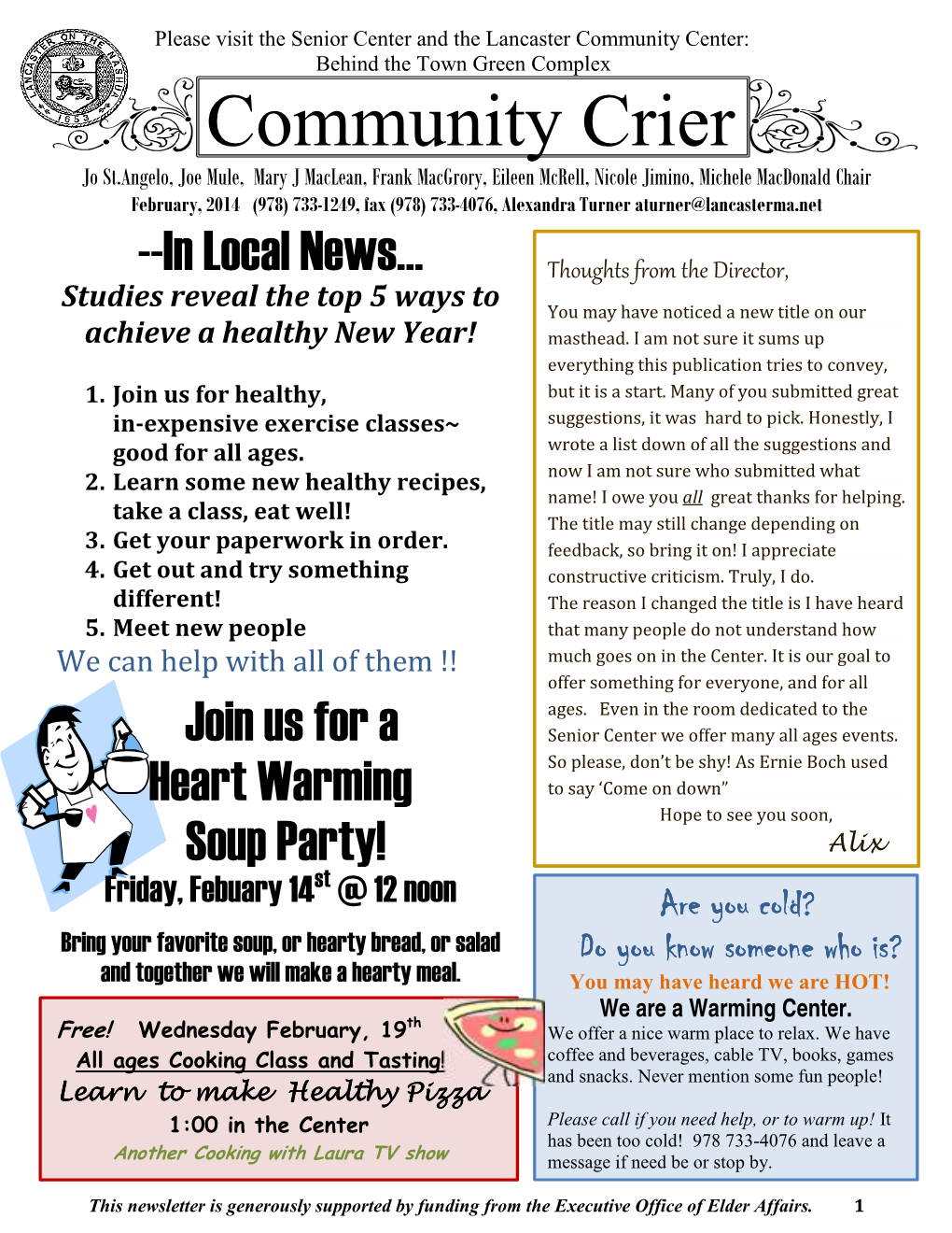 Community Crier February 2014