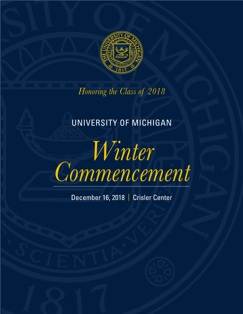 2018 Winter Commencement Program