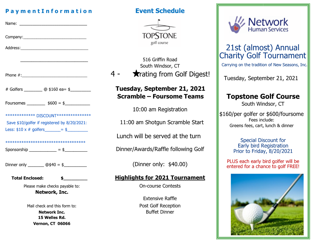 Annual Charity Golf Tournament