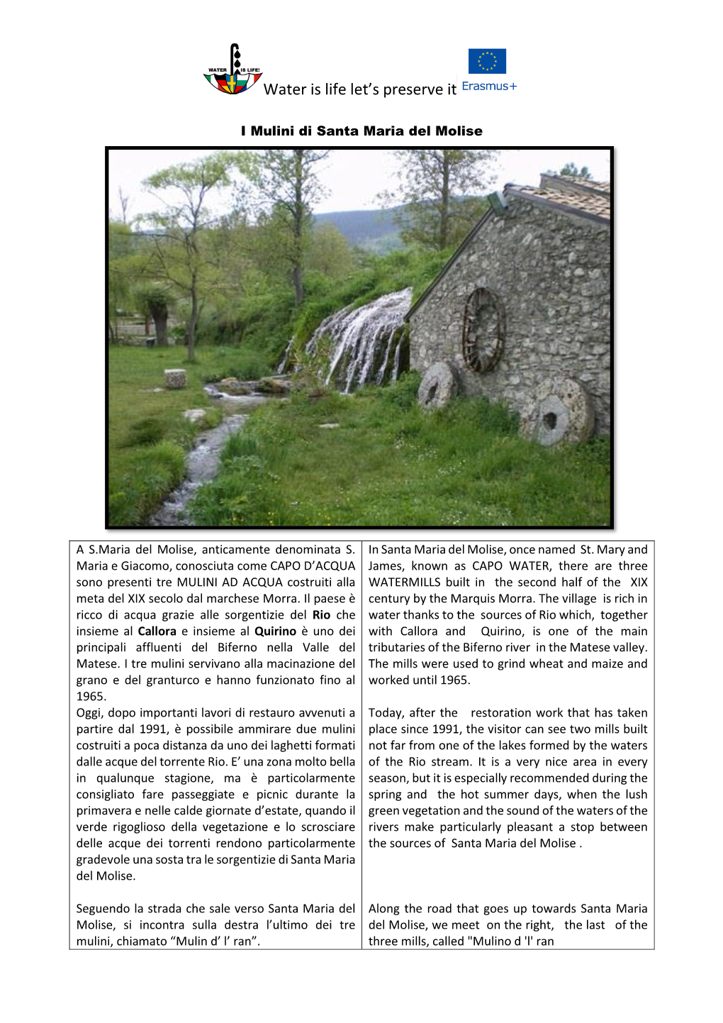 Water Resources in Molise