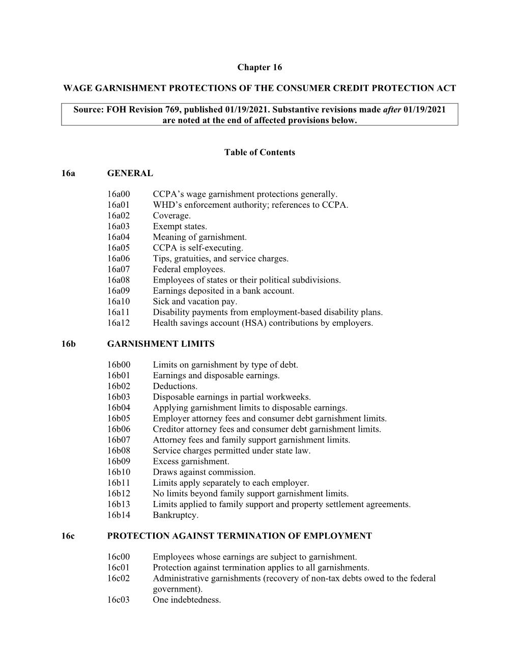 Wage Garnishment Protections of the Consumer Credit Protection Act